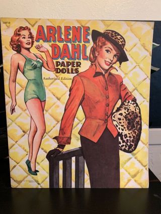 Vintage 1953 Arlene Dahl Paper Dolls Saalfield Un - Cut