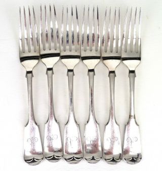 Silver Table Forks Matching Set Of Six