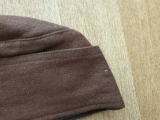 Rare German Brown Woold Side Cap Party Ww2