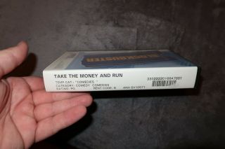 Take The Money And Run 1969 Rare Blockbuster Video Case & Movie Rental Vhs