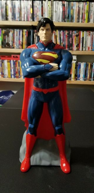 Dc Comics Superman Pvc Bust Coin Bank 3d Toy Figure Piggy Bank 13 3/4 " - Rare