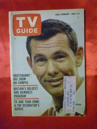 June 8 - 14 1963 Philadelphia Tv Guide Tonight Show Johnny Carson Carolyn Kearney