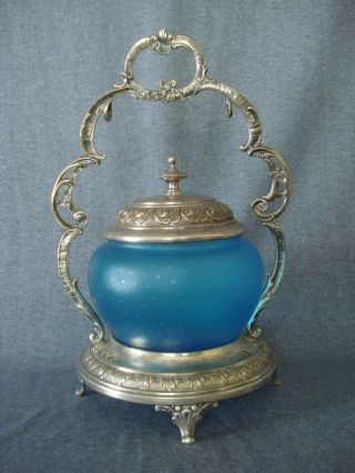 Rare Art Nouveau Wmf Butter Dish Glass Jar