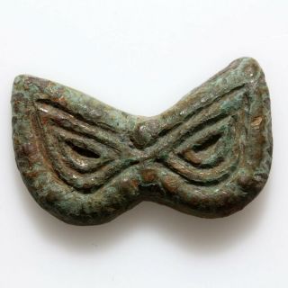 Very Rare - Ancient Roman Bronze Evil Eye Ornament Applique Circa 100 - 200 Ad