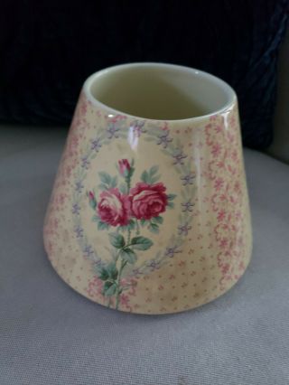 Yankee Candle Vintage Shabby Chic Country Cabbage Rose Jar Shade Topper Large