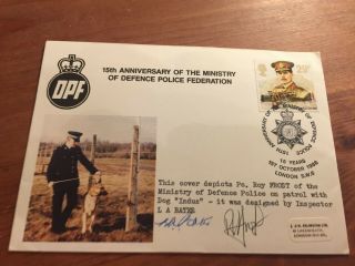 Gb Uk 15th Anniversary Mod Police 2x Signed Fdc Cover Nr 10 Of 25,  Rare