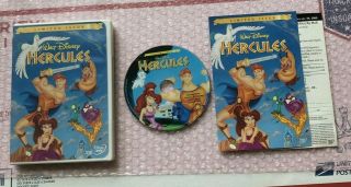 Authentic Disney Hercules Animated Movie Dvd 1999 Limited Issue Rare Oop Vg Disc