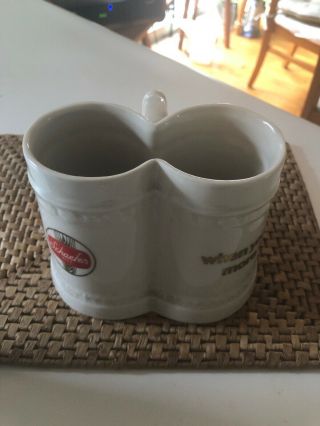 Rare Vintage Schaefer When You’re Having More Than One Ceramic Double Mug Stein