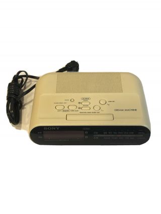 Sony Icf - C243 Dream Machine Am/fm Dual Alarm Digital Clock Radio - White