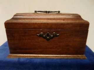 Vintage Wooden Stationary/storage Box With Metal Handle.  R13