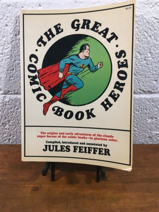 The Great Comic Book Heroes,  By Jules Feiffer,  1st Pb Edition,  Rare Book