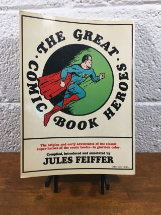The Great Comic Book Heroes,  by Jules Feiffer,  1st PB Edition,  Rare Book 2