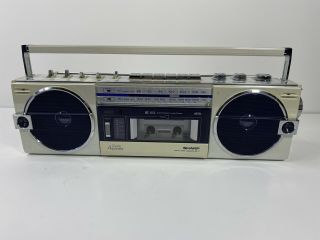 Vintage Sharp Gf - 7 Boombox Deck Recorder Cassette Radio Rare