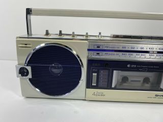 Vintage Sharp GF - 7 Boombox Deck Recorder Cassette Radio Rare 2