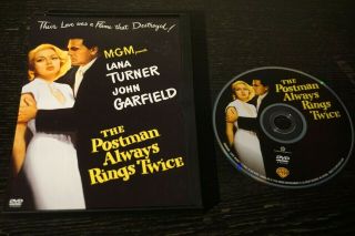 The Postman Always Rings Twice (dvd) Lana Turner John Garfield Mgm Rare Oop