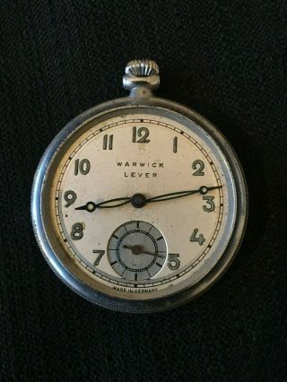 Antique Pocket Watch Warwick Lever Made In Germany