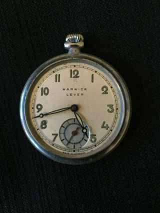 ANTIQUE POCKET WATCH WARWICK LEVER MADE IN GERMANY 2