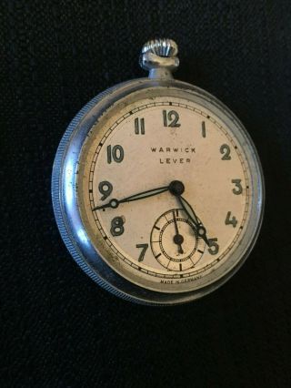 ANTIQUE POCKET WATCH WARWICK LEVER MADE IN GERMANY 3