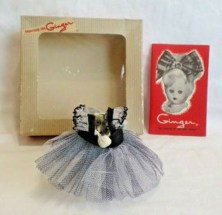 Vintage Fashions For Ginger Cosmopolitan 8 " Doll Outfit Black & White Dress