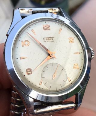 Rare Vintage Tissot Fab Suisse Watch - Stainless Steel With Gold