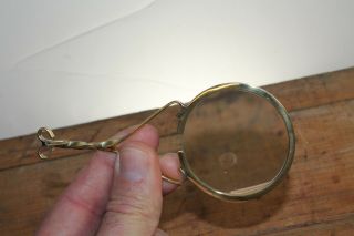 Vintage Antique Style Brass Magnifying glass Hand Lens Colonial Magnifier 3