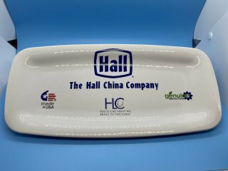 Rare Hall China Company Dealer Sign Advertising Sample Ceramic Tray 4476 B1