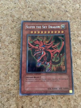 Yugioh Slifer The Sky Dragon Yma - En001 Limited Secret Rare Played