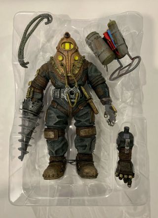 NECA Bioshock 2 SUBJECT DELTA Complete Big Daddy Rapture RARE Would You Kindly 3