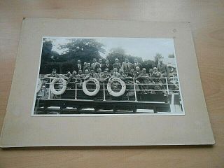 A Very Rare Mounted Photograph Of Cliveden With People On Board