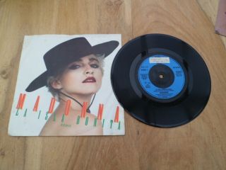 Madonna 7 " Vinyl Record La Isla Bonita On Rare Blue Label 45rpm Picture Sleeve