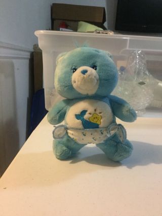 Vintage 2002 Care Bears Blue Baby Tugs Cute Plush Stuffed Animal