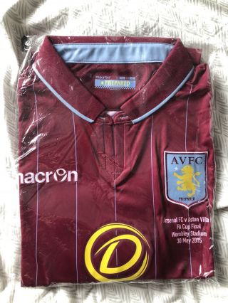 Aston Villa 2015 Fa Cup Final Shirt Bnib Rare