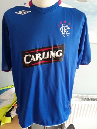 Vintage Glasgow Rangers Shirt Mens Old Rare Football Soccer Scottish Large