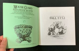 David Petersen Mouse Guard Sketchbook 2007 Signed and Numbered 51/333 RARE 2