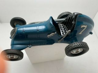 Roy Cox Thimble Drome Rare Vintage Champion Tether Race Car 7 - Blue