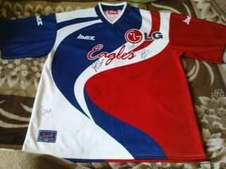 Rare Rugby Shirt - Sheffield Eagles Home 1998 - 1999 Signed Autographs Size Xxl