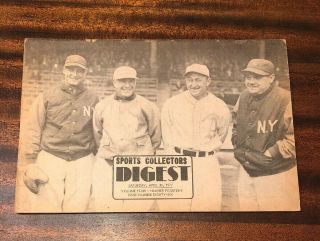 Ultra - Rare 1977 Sports Collectors Digest Babe Ruth Ty Cobb Baseball Mlb Hof