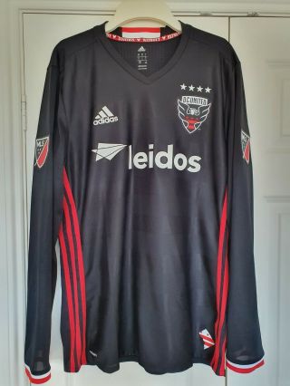 Rare Mls D.  C United Adidas Adizero Home Shirt Long Sleeve Player Issue Large