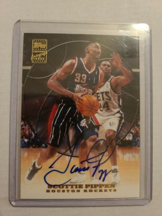1999 - 00 Topps Scottie Pippen Sp On - Card Topps Certified Autograph Auto Rare