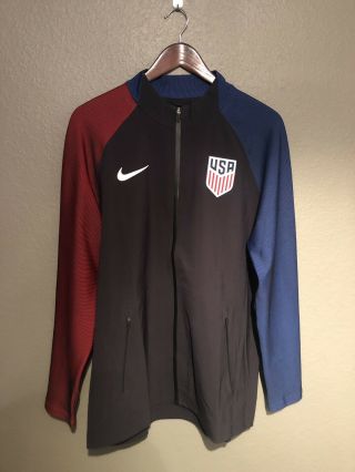 Usa Soccer Nike Usmnt Jacket Us Team Training Player Edition Rare Mens Large Euc