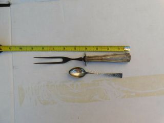 Antique Sterling Silver 925 Fork Handle And Spoon 70 Grams