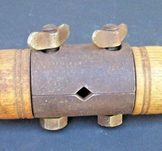 Antique Vintage Millers Falls No.  2 Wooden Auger Drill Bit Handle Woodworking 3
