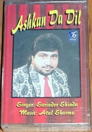 Surinder Shinda - Ashkan Da Dil - Punjabi Bhangra Folk Indian Cassette Tape Rare