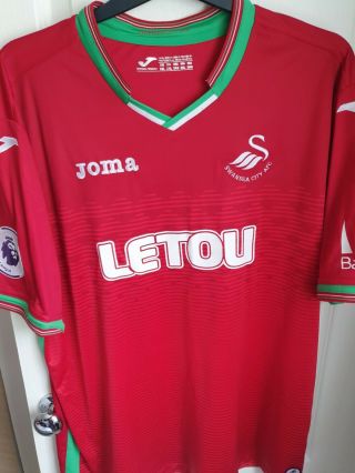 Rare Swansea City Football Shirt 3 Xl