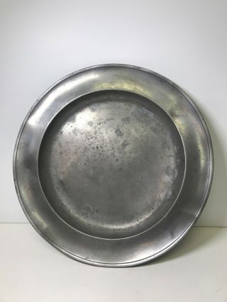 Antique 18th Century Pewter Plate Continental Europe Or England Marked