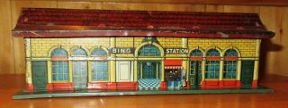 Vintage / Antique Rare Bing Tin Lithographed Train Station
