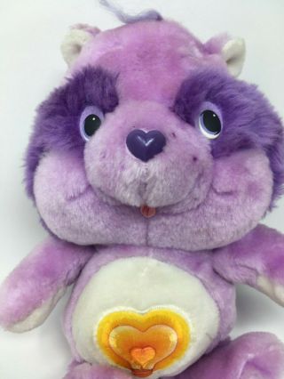 Vintage 1980’s Care Bears Cousins BRIGHT HEART RACOON Kenner American Greeting 3