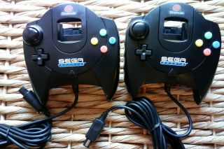 X2 Sega Dreamcast Black Sega Sports Controllers,  Rare/htf