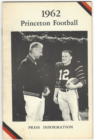 Rare 1962 Princeton Tigers Ivy League Ncaa College Football Media Guide