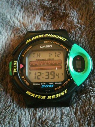 Vintage Casio Jp - 200w Sport Heart Rate Monitor No Band Battery